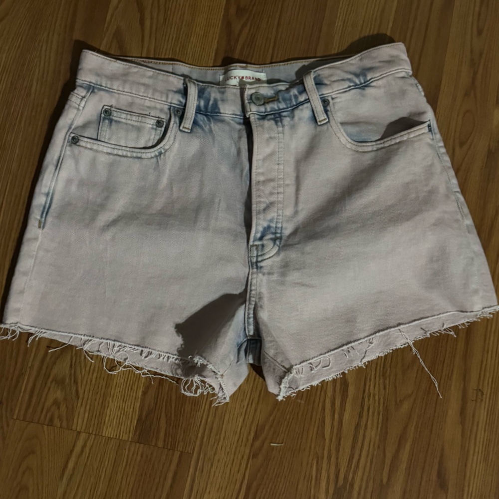 Lucky Brand Mom High Rise Denim Shorts Purple Size 8/29 Classic‎ Grunge Festival